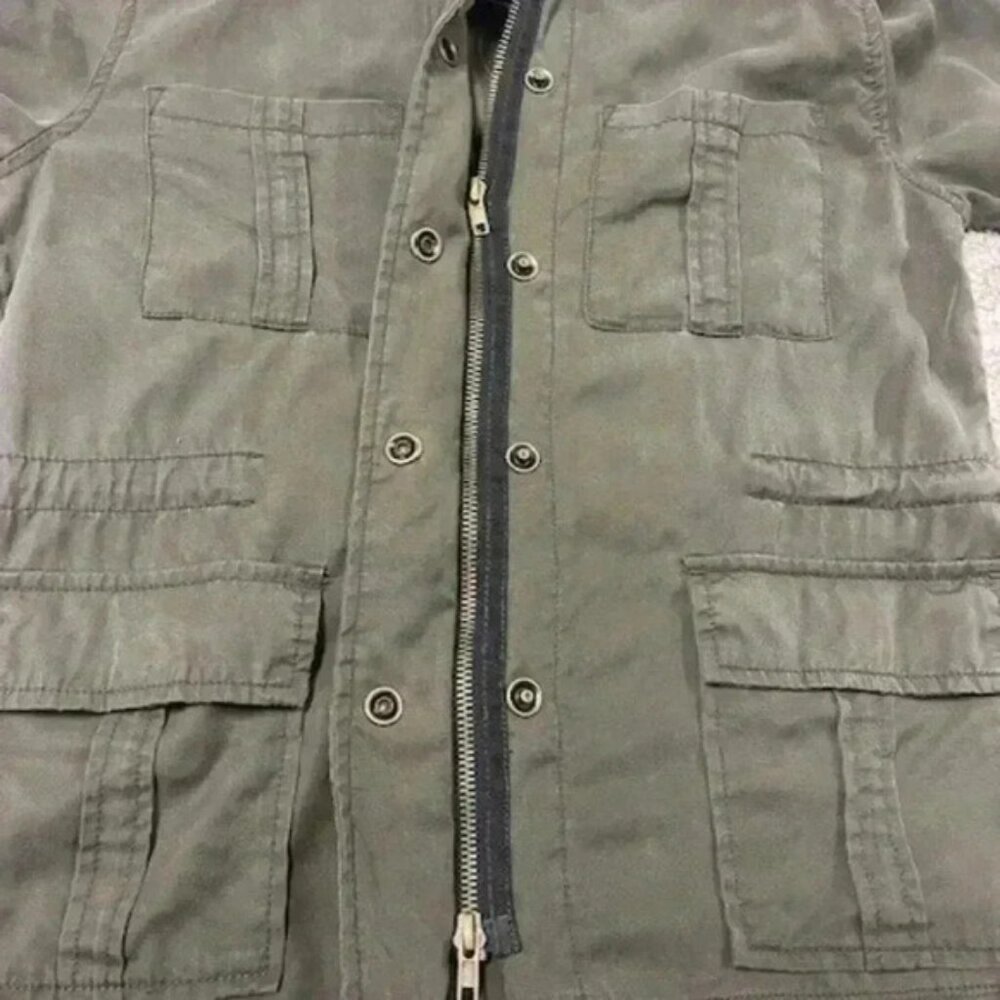 Sanctuary Jacket Women's Size XS Army Green Snap Front Field Utility Military - Picture 8 of 9